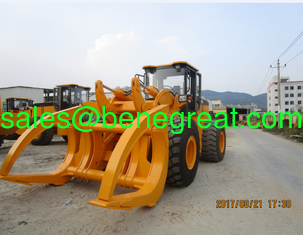 Китай brand new 10ton to 12ton wheel loader log loader 10ton/12ton wheel loader with grapples attachments поставщик