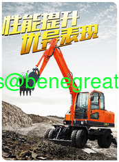 Китай 6t/7T/8T/9T колесный экскаватор с 0,28cbm ведра 7t колесный экскаватор с лог хватать для загрузки древесины поставщик