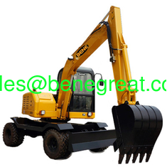 Китай Chinese 6ton mini wheel excavator with hydraulic pump 6 ton wheel excavator with grapple attachment поставщик