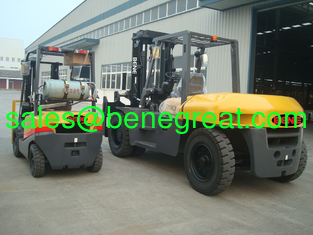 Китай BENEN 10 ton forklift truck VS TCM 10 ton diesel forklift with ISUZU 6BG1 engine поставщик