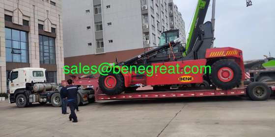 Chinese container reach stacker manufacturer vs Sany 45ton container lift truck Hyster 45 ton container stacker price поставщик