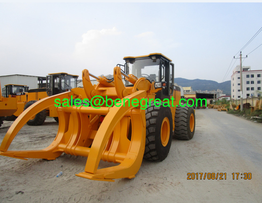 10 ton 12ton load capacity log loader 10ton/12ton wheel loader with grapples attachments поставщик