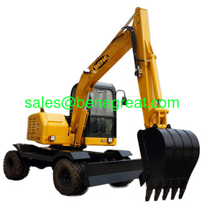 Chinese 6ton mini wheel excavator with hydraulic pump 6 ton wheel excavator with grapple attachment поставщик