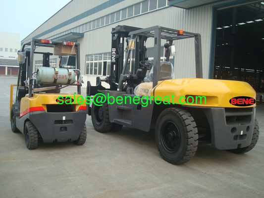 BENEN 10 ton forklift truck VS TCM 10 ton diesel forklift with ISUZU 6BG1 engine поставщик